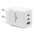 Kép 3/3 - Bluestork Hálózati töltő - PW-65-CCA / 0C (2xUSB-C, USB-A, 65W, fehér)