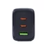 Kép 2/4 - Bluestork Hálózati töltő - PW-65-CCA-B (2xUSB-C, USB-A, 65W, 2m kábel, fekete)