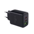 Kép 4/4 - Bluestork Hálózati töltő - PW-65-CCA-B (2xUSB-C, USB-A, 65W, 2m kábel, fekete)