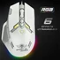 Kép 9/12 - Spirit of Gamer Egér - ELITE-M60 White (Optikai, 20000 DPI, 1000Hz, 9 programozható gomb, RGB, vezetékes, fehér)