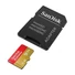 Kép 2/2 - SANDISK Extreme microSDXC 190/90MB/s A2 C10 V30 UHS-I U3 128GB + adapter