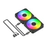 Kép 12/12 - ID-Cooling CPU Water Cooler - Space SL240 V2 (25dB; max. 135,41 m3 / h; 2x12cm, A-RGB LED, fekete)