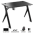 Kép 1/11 - Spirit of Gamer Gamer Asztal - Headquarter 200 (MDF lap, fém lábak, fekete, 113 x 60 x 1,8 cm)