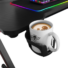 Kép 3/9 - Spirit of Gamer Gamer Asztal - Headquarter 300 (MDF lap, fém lábak, fekete, RGB LED háttérvilágítás, 120 x 60 x 1,8 cm)