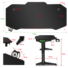 Kép 12/12 - Spirit of Gamer Gamer Asztal - Headquarter 400 (MDF lap, fém lábak, fekete, RGB LED háttérvilágítás, 140 x 60 x 1,8 cm)