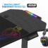 Kép 5/12 - Spirit of Gamer Gamer Asztal - Headquarter 800 (MDF lap, fém lábak, fekete, RGB LED háttérvilágítás, 140 x 60 x 1,6 cm)