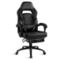 Kép 1/8 - Spirit of Gamer szék - MUSTANG Black (állítható dőlés / magasság; kihajtható lábtartó; max.120kg-ig, fekete)