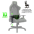 Kép 10/14 - Spirit of Gamer szék - NEON Green (állítható dőlés / magasság / kartámasz; max.100kg-ig, zöld)