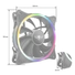 Kép 5/9 - Spirit of Gamer Cooler 12cm - CIRCLE RGB V120EX (25,3dB; max. 39,6 m3 / h; 3pin csatlakozó(Molex); ház hűtésre, RGB LED)