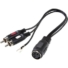 Kép 1/6 - RCA - DIN csatlakozó kábel, 5 pól. DIN aljzat - 2x RCA dugó, fekete, Speaka Professional
