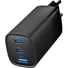 Kép 2/3 - Gembird 3-port GaN 67W univerzális hálózati töltő adapter fekete QC 3.0, PD