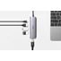 Kép 2/3 - UGREEN 5 az 1-ben hub adapter USB-C --> 3x USB 3.0 + HDMI 4K + USB-C PD 100W szürke (70495)