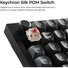 Kép 3/8 - Keychron V0 Ultra 8K Bluetooth / vezeték nélküli Silk POM Red mechanikus numerikus billentyűzet fekete