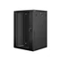 Kép 4/5 - LANBERG WF01-6618-10B Lanberg 19 fali rack szekrény 18U 600x600mm fekete (üvegajtó)