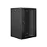 Kép 5/5 - LANBERG WF01-6618-10B Lanberg 19 fali rack szekrény 18U 600x600mm fekete (üvegajtó)
