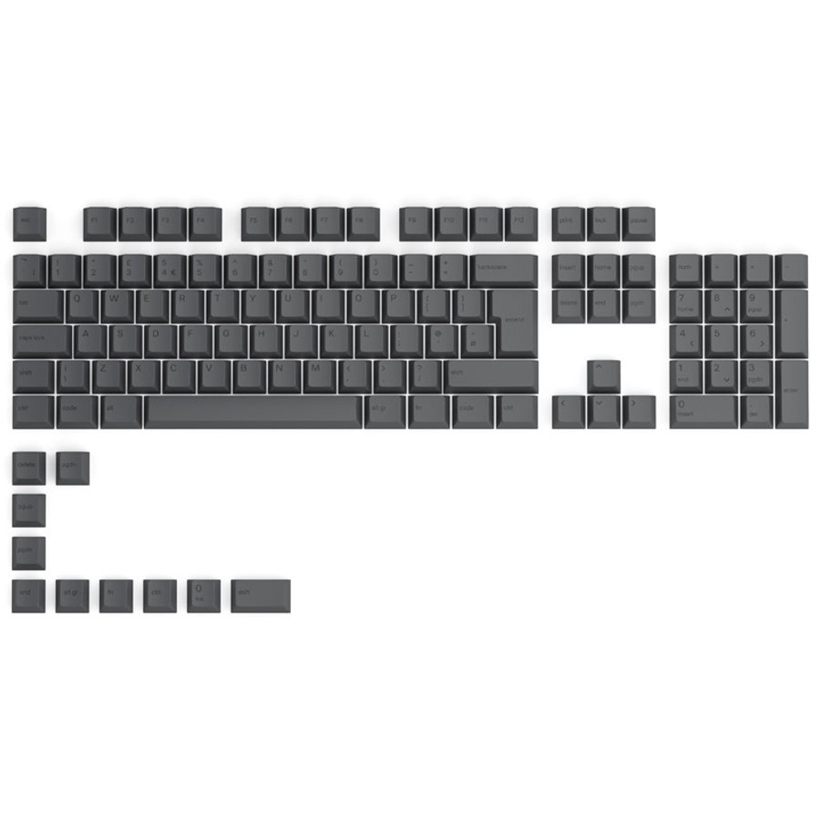 Billentyűzet kiegészítő Glorious GPBT Keycaps Szett 115db-os PBT ISO Angol (UK) Fekete