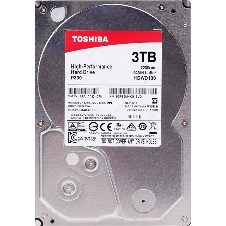 HDD SATA Toshiba 3TB 3.5 7200 64M P300